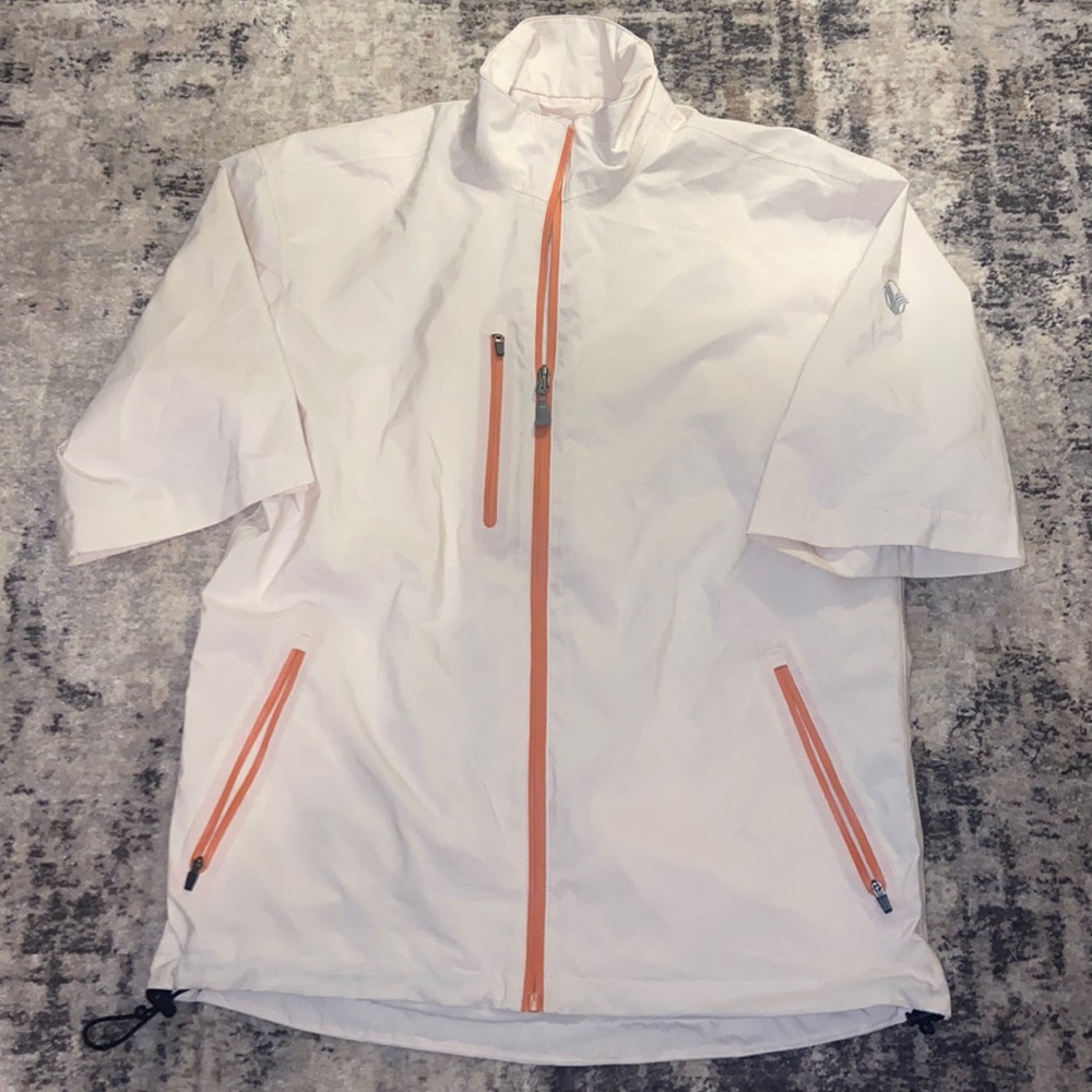 Peter Millar short sleeve full zip wind/rain jacket